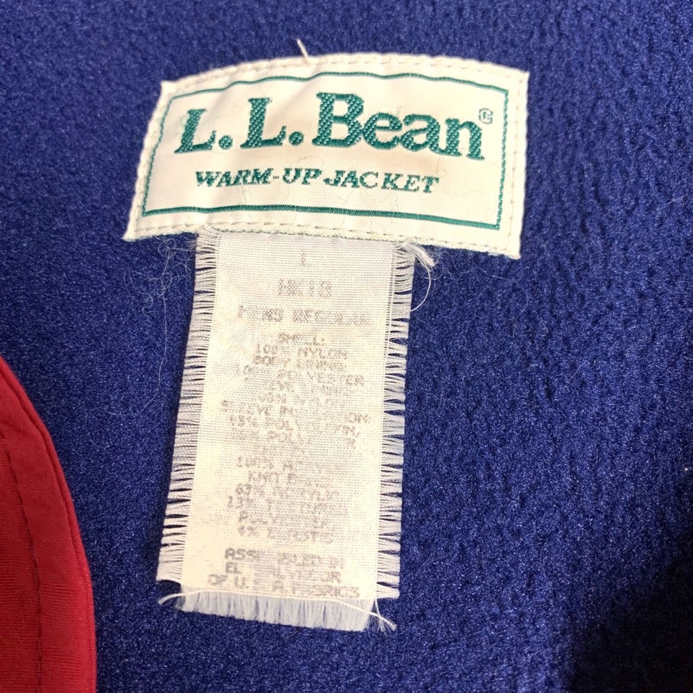 Vintage LL Bean warm-up jacket men’s L. - Picture 6 of 8